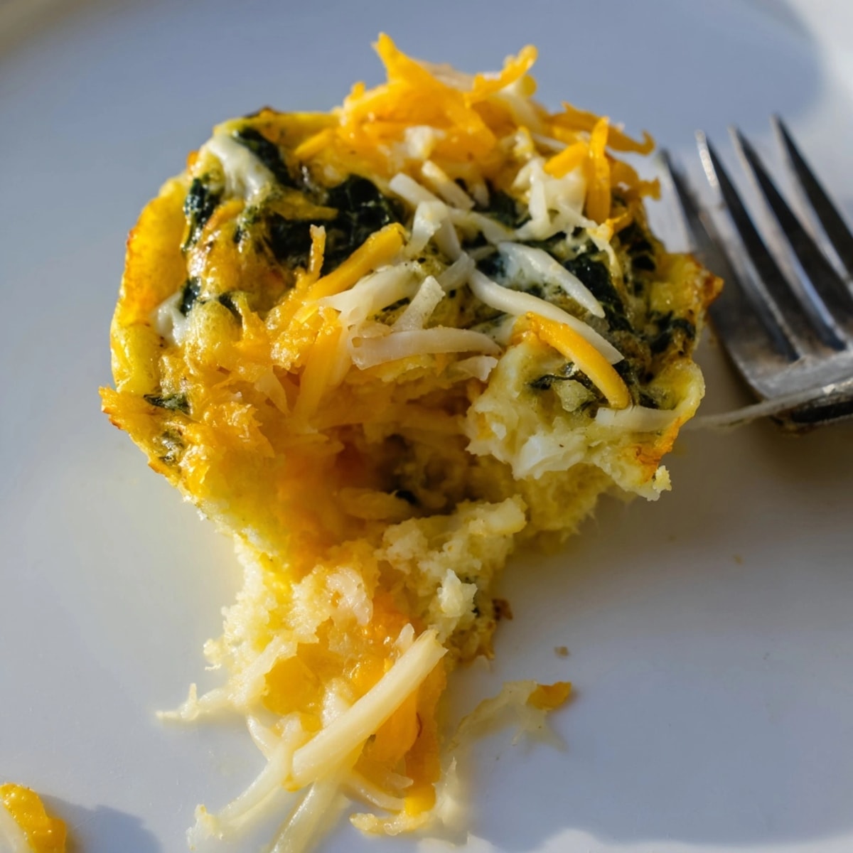 Golden Cheesy Ricotta Spinach Egg Muffins: warm, savory veggie bites fresh from the oven.