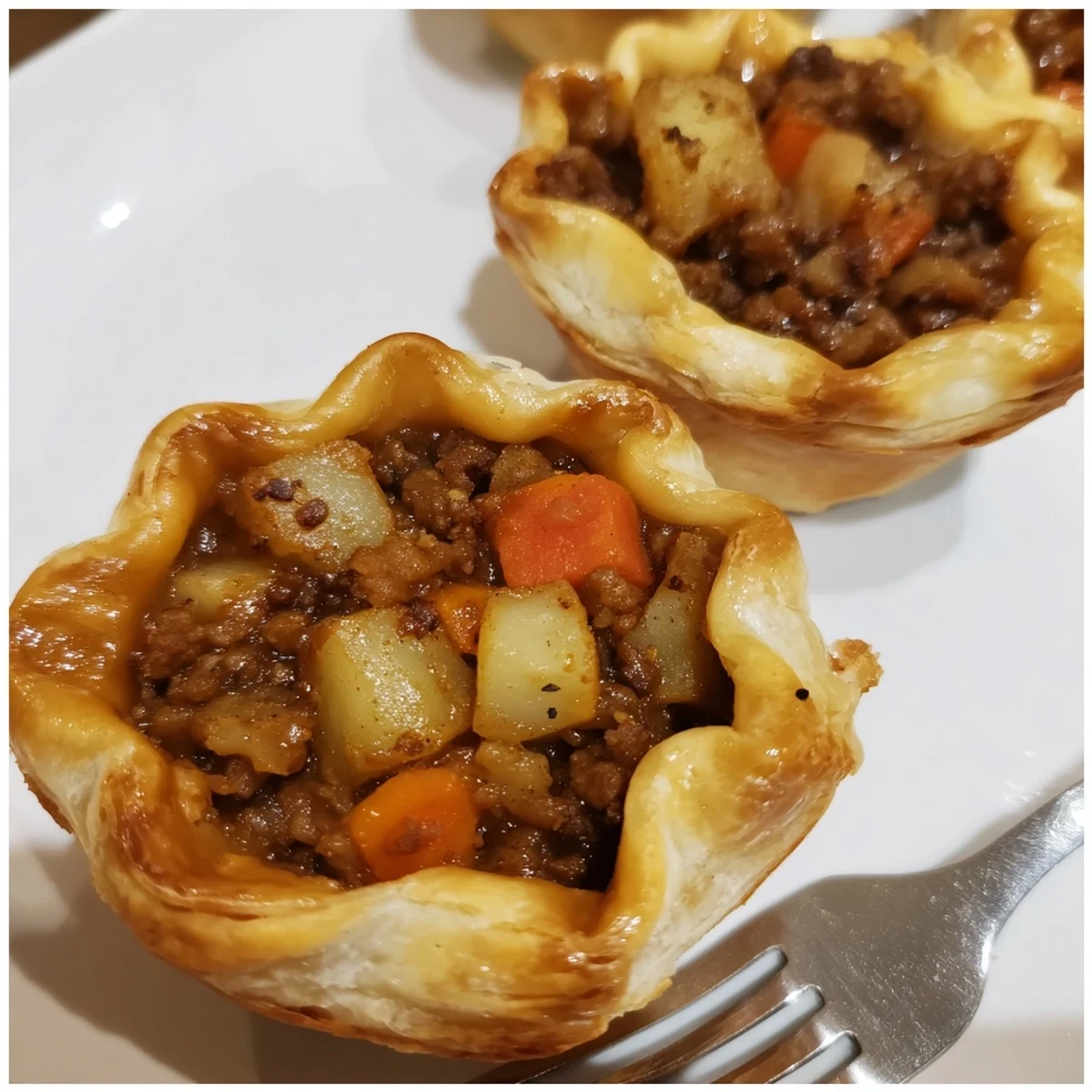 Delicious Japanese Curry Pie Muffins served warm, ideal for lunches or gatherings.