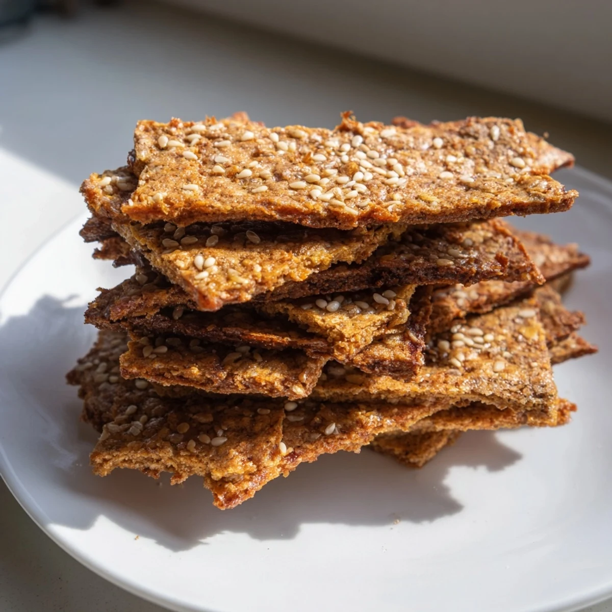 Deliciously spiced Gingerbread Lasagne Soup Crackers served on a festive cheese board.