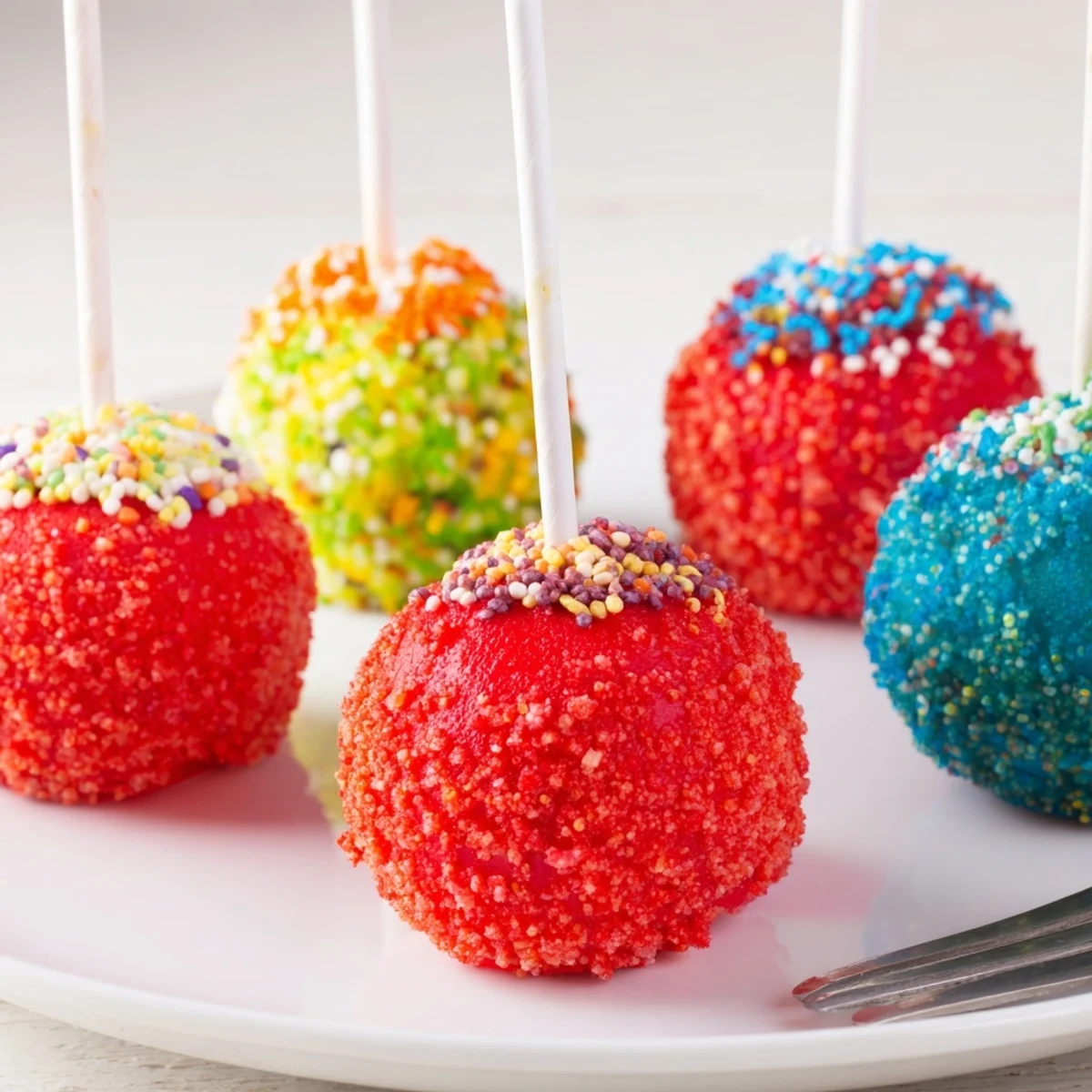 Colorful Classic Soda Candy Cake Pops dipped in fruity candy coating for delightful treats.