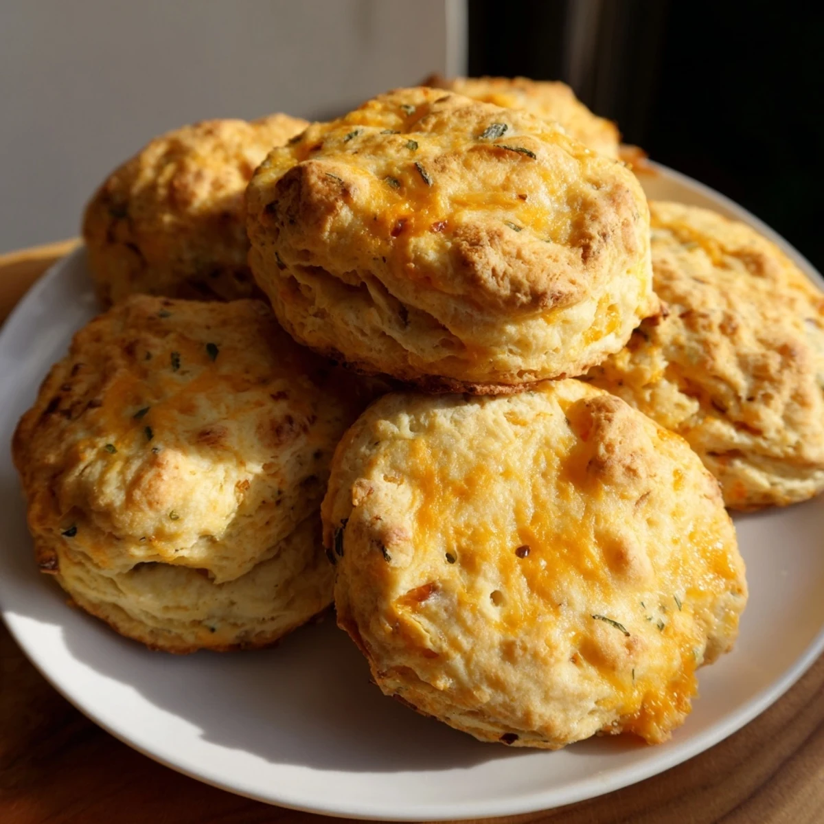 Fluffy Cheddar Jalapeño Soda Biscuits served warm, perfect with hearty soups or chili.  