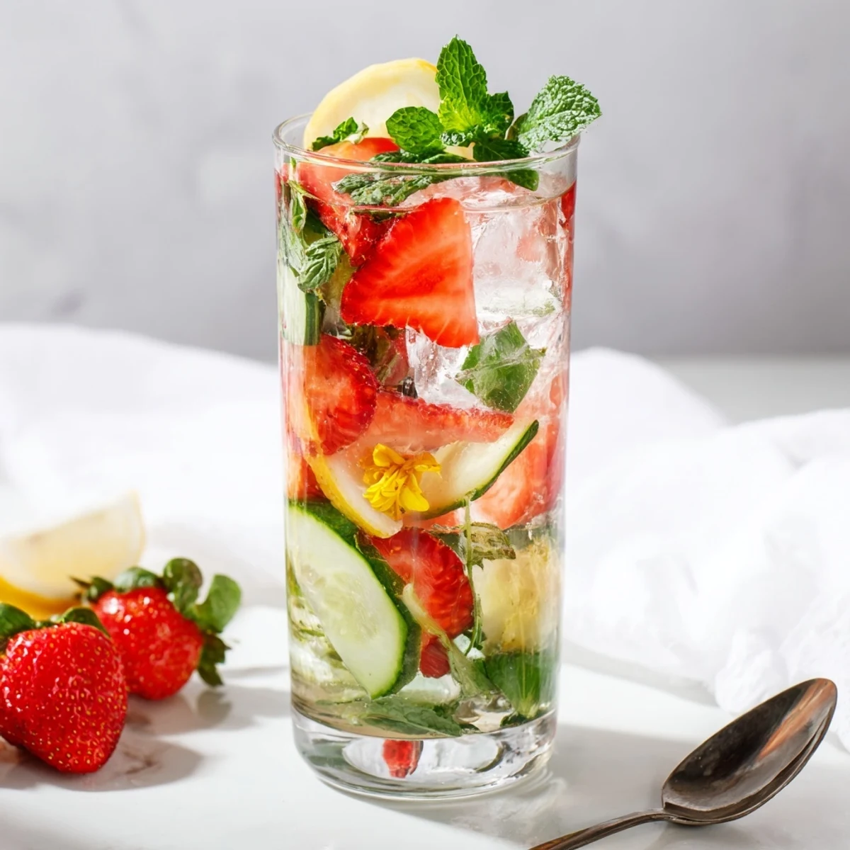 Easy-to-make Water-Based Mocktails, blending sweet syrups with fresh cucumber for flavor.