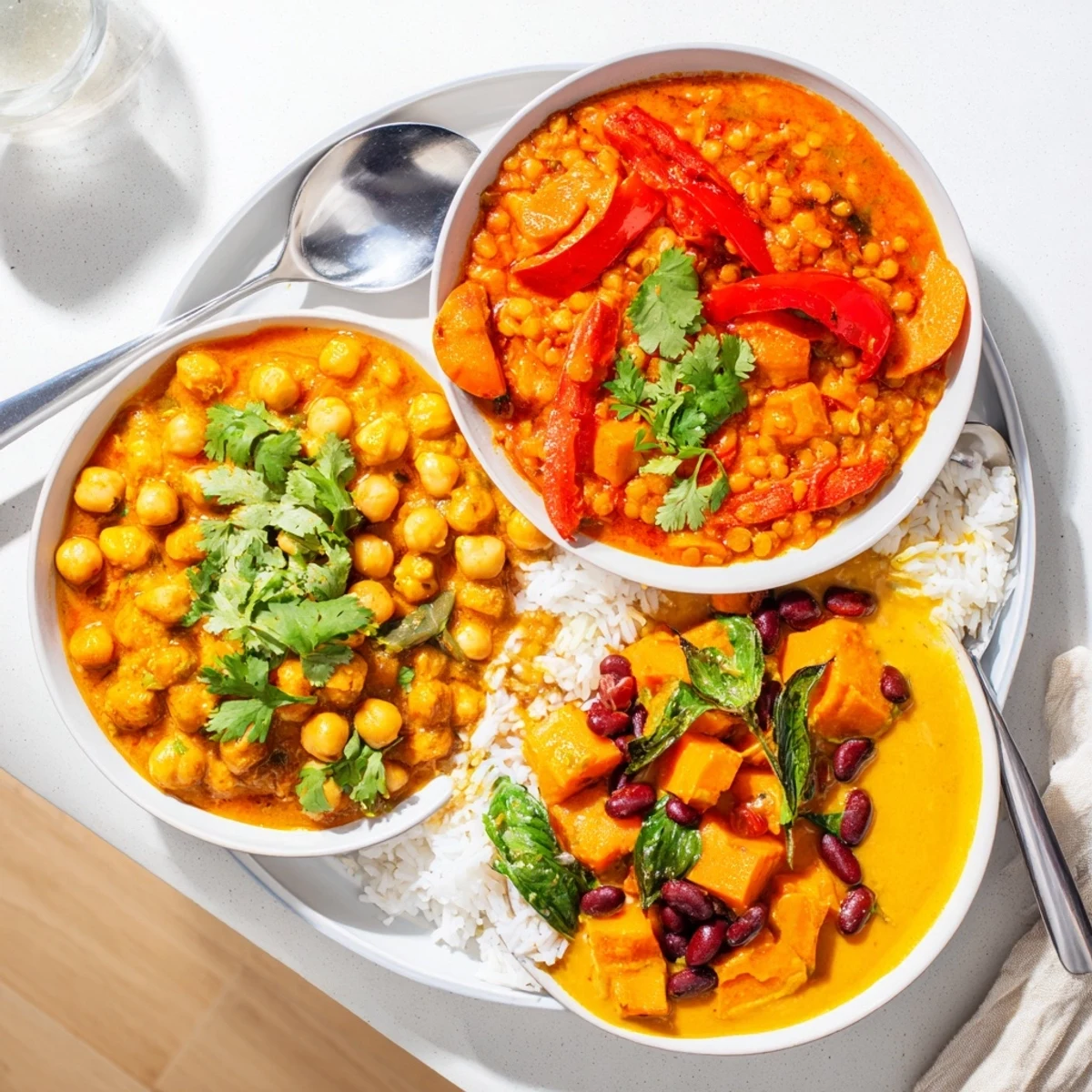 Savor three rich, hearty single-pan global curries perfect for busy weeknight dinners.