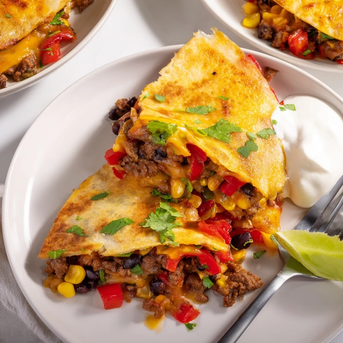 Sheet Pan Beef Quesadillas