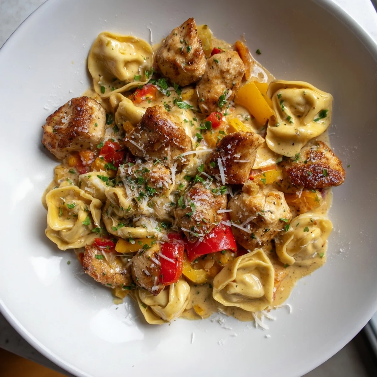 Zesty Cajun Garlic Chicken Tortellini