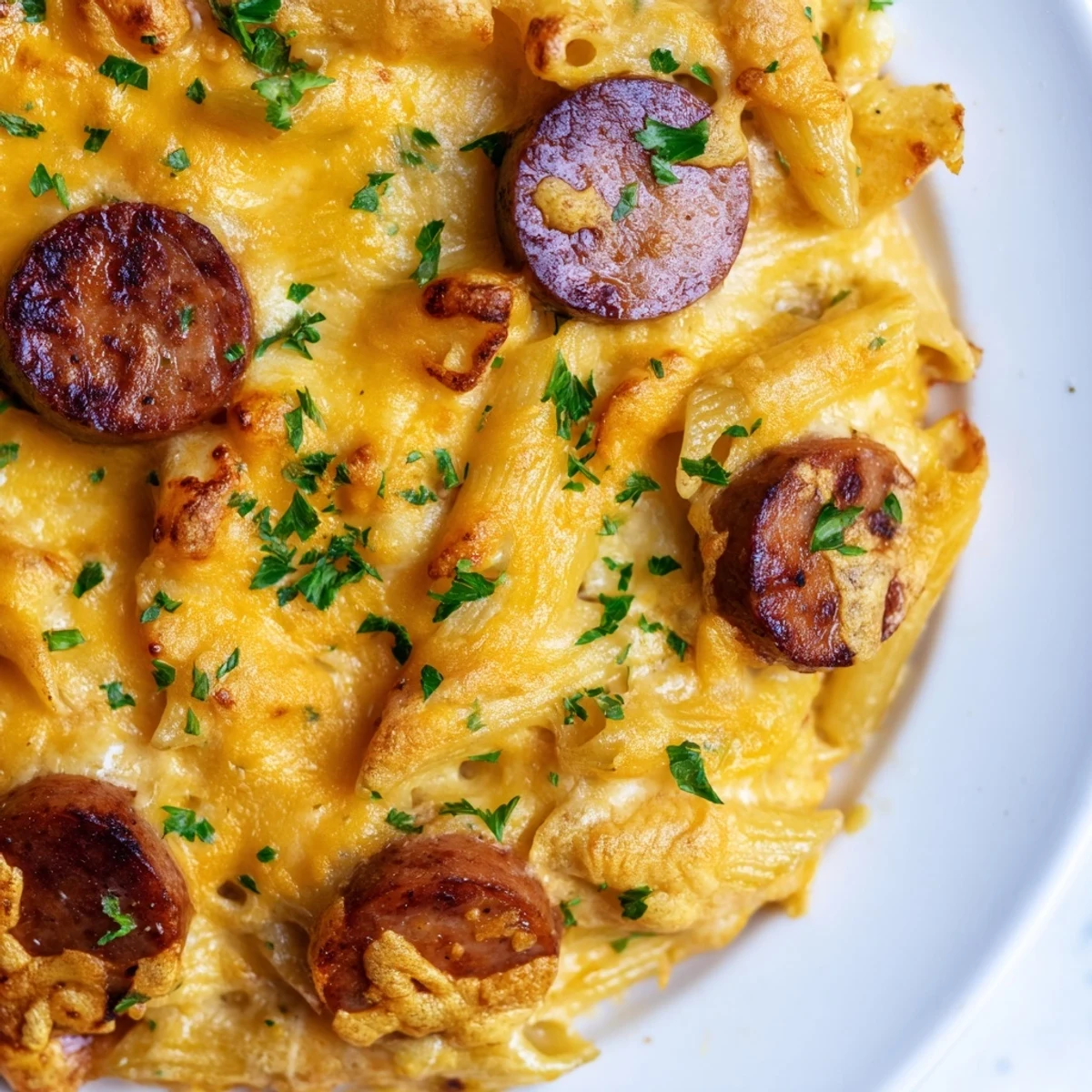 Smoked Sausage Cheddar Pasta