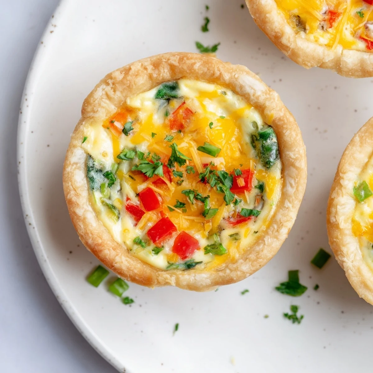 Freshly baked and fragrant Easy Festive Mini Quiche Cups, perfect for a delightful brunch spread.