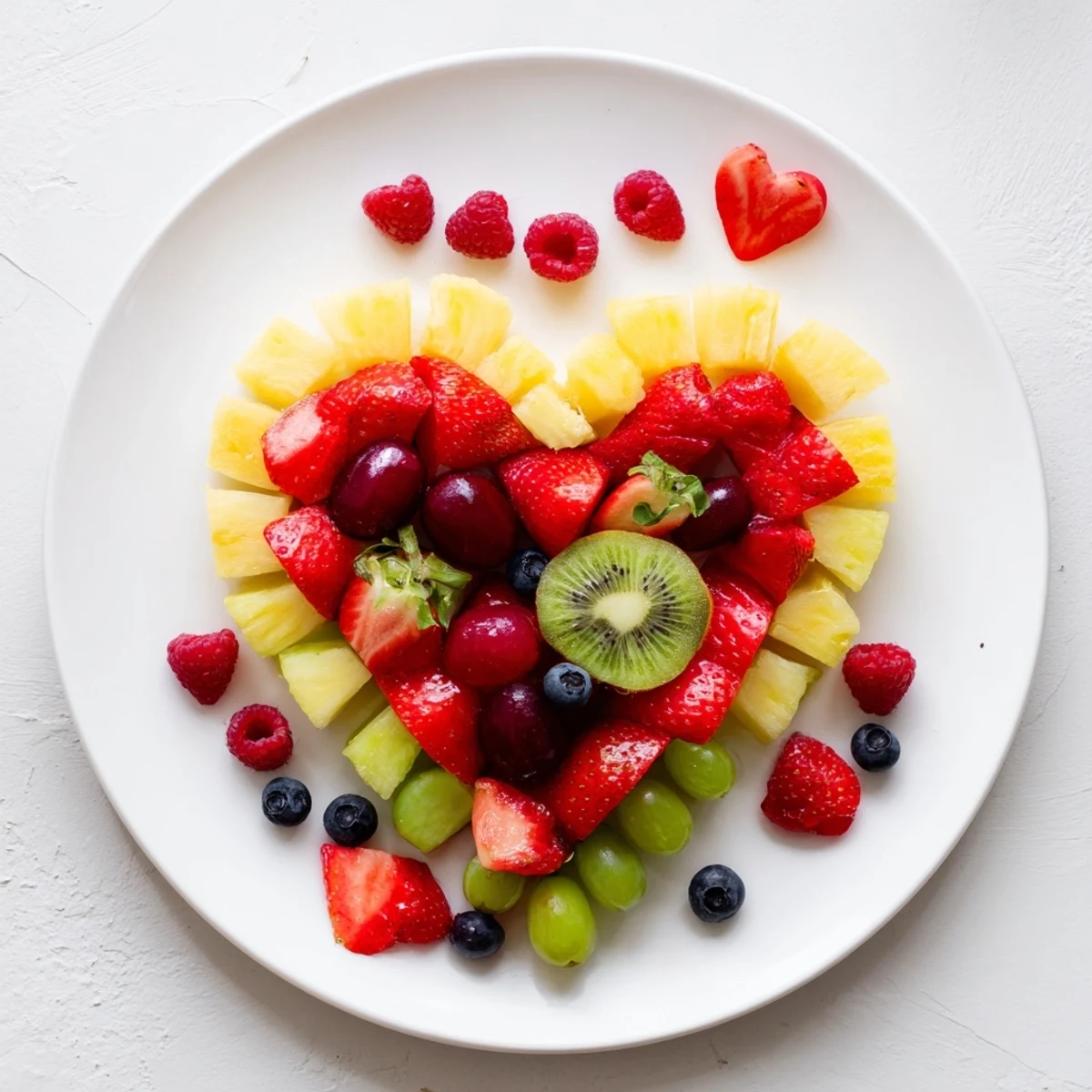 Enjoy this colorful and enticing Sweetheart Fruit Board with fresh berries and optional vanilla yogurt dip.