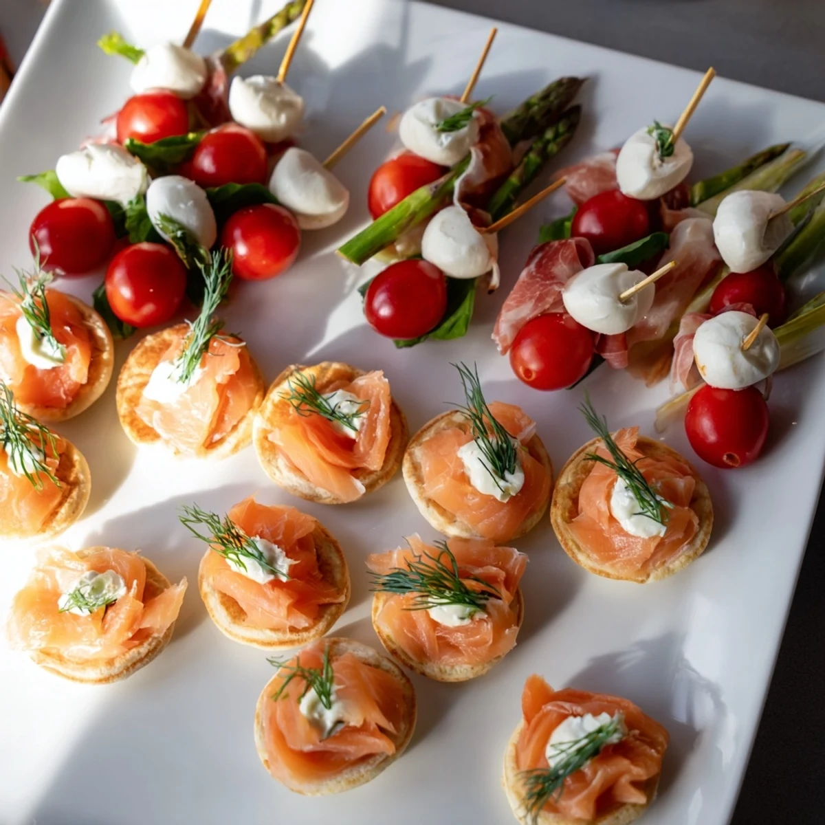 Magical Moments Happy New Year 2026 Platter overflowing with colorful appetizers, dips, and sweet treats.