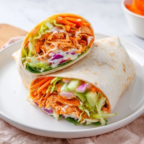 Golden-brown Air Fryer Buffalo Turkey Christmas Wraps, filled with juicy turkey, ready to serve and enjoy.