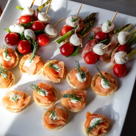 Magical Moments Happy New Year 2026 Platter overflowing with colorful appetizers, dips, and sweet treats.