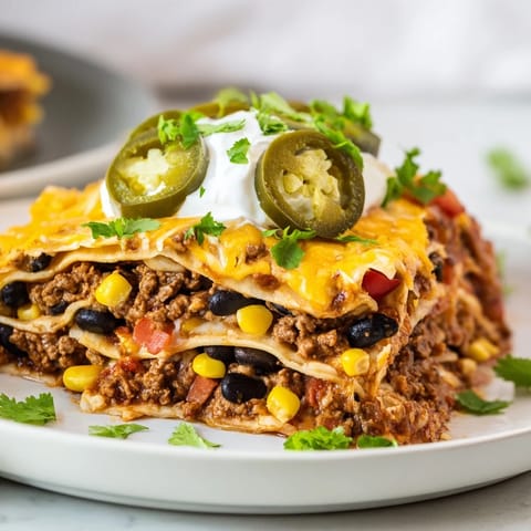 Taco Lasagna Fusion Dish