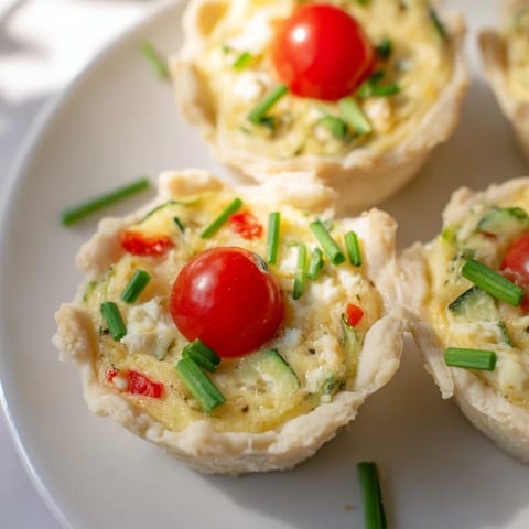 Mini Quiches Floral Wreath