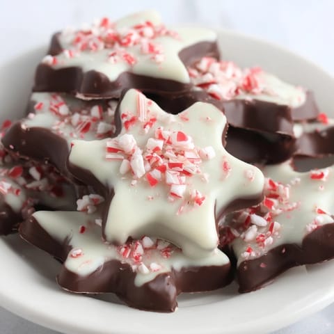 Peppermint Bark Snowflakes