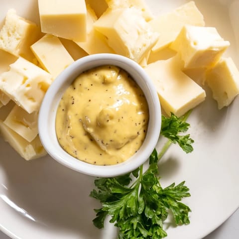 Gouda Cubes with Mustard Dip