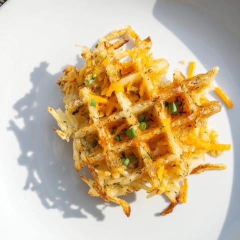 Cheesy Hash Brown Waffles