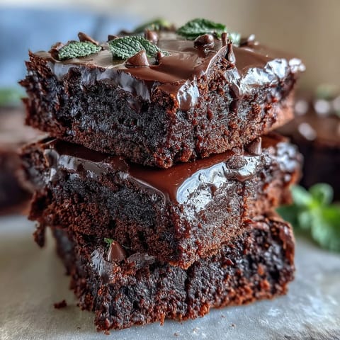 Mint chocolate chip brownie bites with rich fudgy texture, cool minty flavor, and chocolate chips for a festive St. Patrick's Day dessert.  