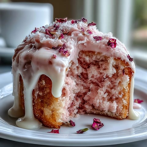 Bridal Shower Rosé Velvet Cake, a delicate pink beauty gleaming with edible gold.