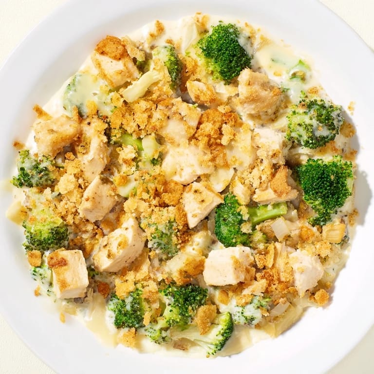 A hearty family dinner of Cheddar Broccoli Chicken Bake: tender chicken in a creamy, savory sauce.