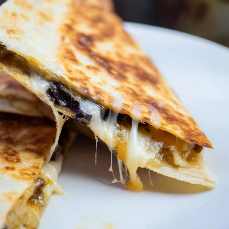 Crispy flour tortillas filled with creamy beans and cheese make these easy Bean & Cheese Quesadillas irresistible.
