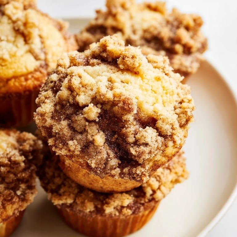 Warm and flavorful Lightened Christmas Coffee Cake Muffins, perfectly baked, with a swirl of cinnamon, ready to eat.