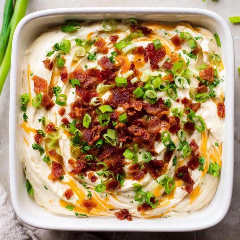 Golden-brown Cheesy Bacon Ranch Dip, perfect for dipping, smells heavenly with bacon and ranch flavors.