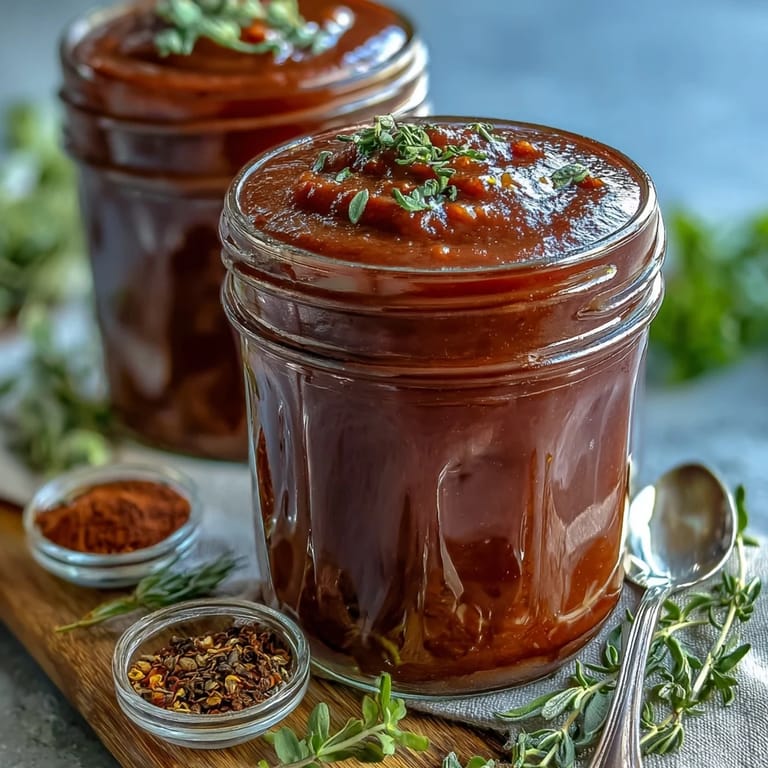 Glazed grilled pork ribs brushed with Guava BBQ Sauce From Scratch, garnished with cilantro and lime wedges on a rustic board.