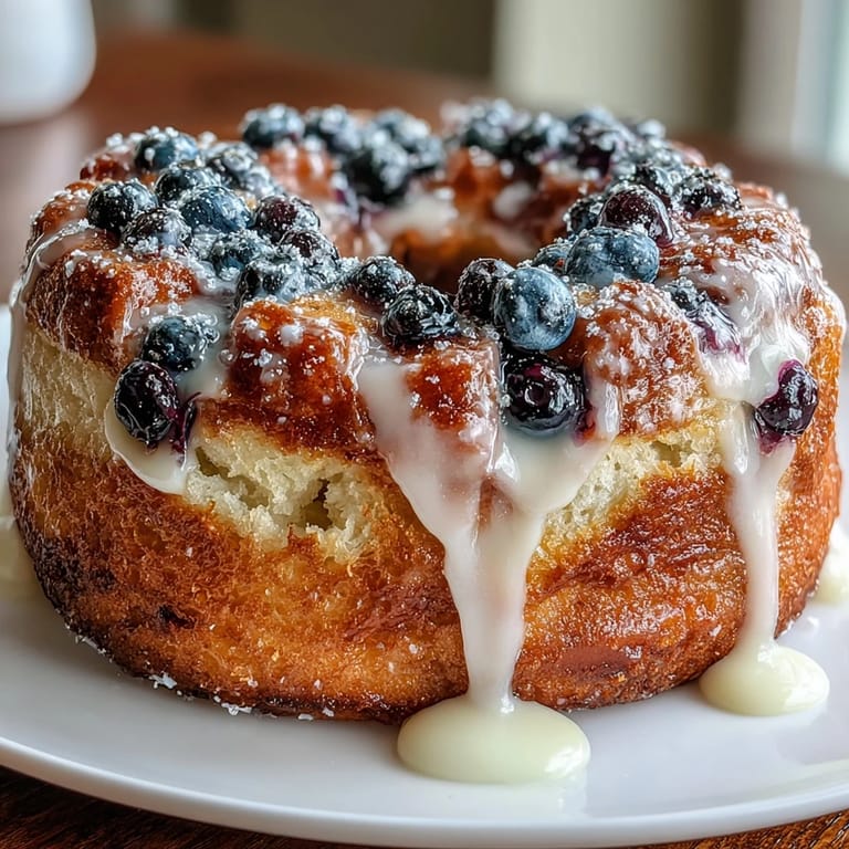 Soft, naturally leavened sourdough donuts bursting with juicy blueberries and zesty lemon flavor, perfect for a sweet breakfast treat.  