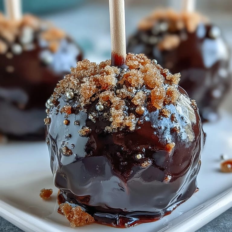 Festive Pot of Gold Cake Pops: whimsical chocolate cake pops decorated like leprechaun pots, featuring shiny gold sprinkles for a lucky holiday treat.