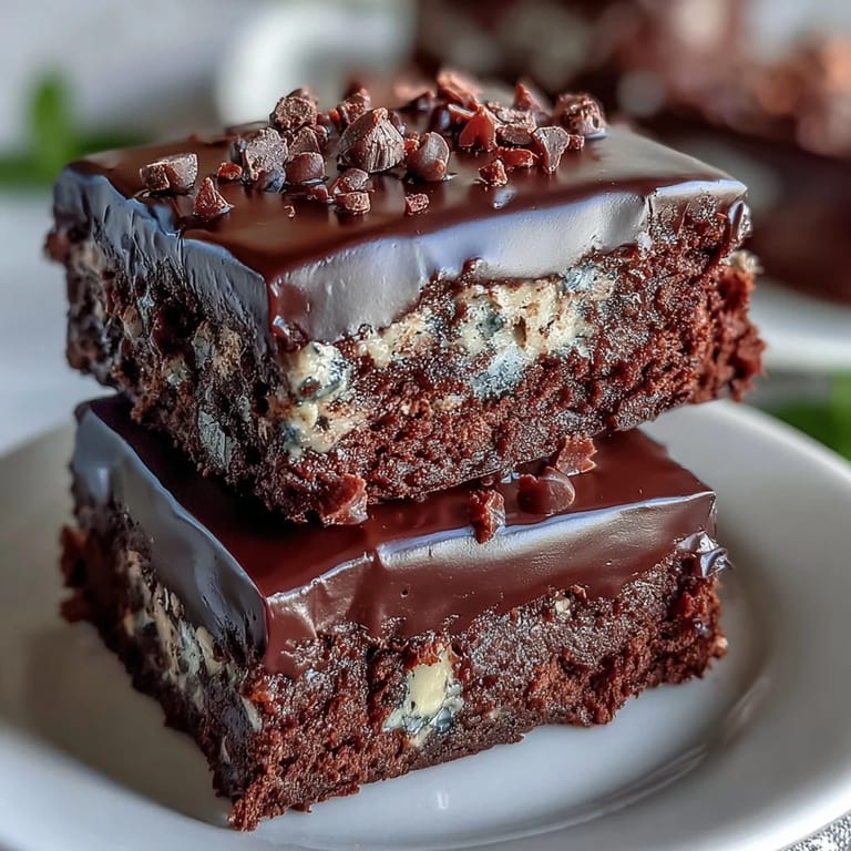 Festive St. Patrick's Day brownie bites featuring mint-infused chocolate, mini chocolate chips, and vibrant green color in every bite.  