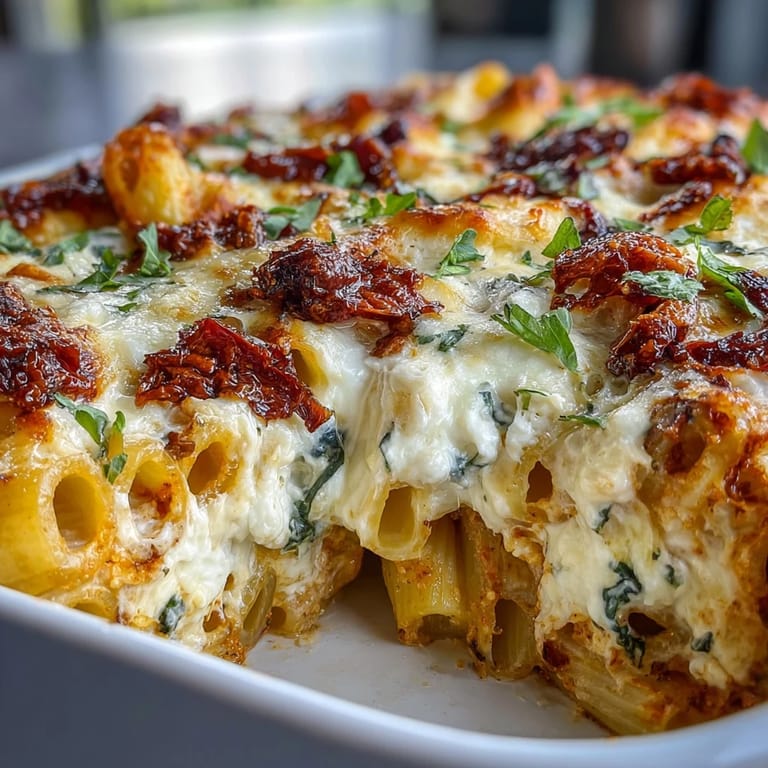Sun-Dried Tomato Cheesy Pasta Bake
